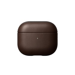 Carcasa din piele naturala NOMAD Leather Apple AirPods 3 Maro